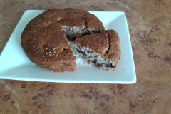 Havermouttaart met blauwe bessen